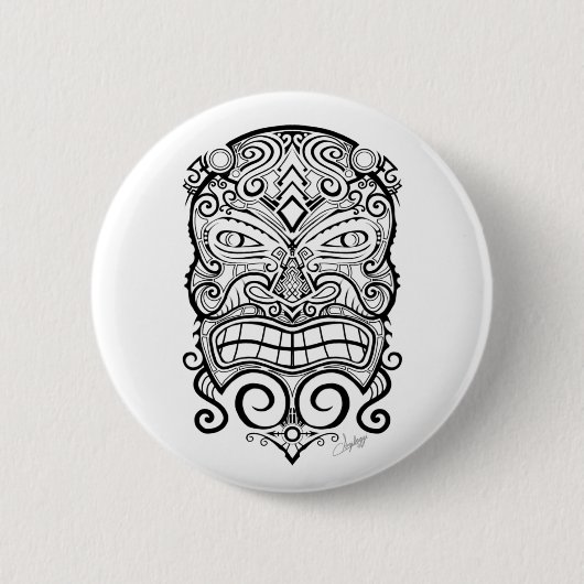 Tiki Mask Button (Vorderseite)
