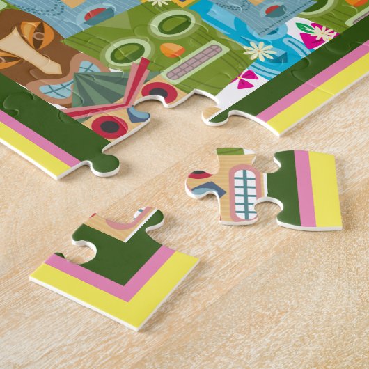 Tiki Mask Collage Jigsaw Puzzle (Seite)
