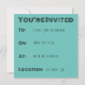 Tiki Mask Corn Hole Set Einladung (Rückseite)