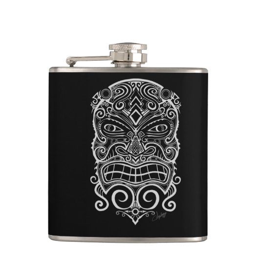 Tiki Mask Flachmann (Vorderseite)