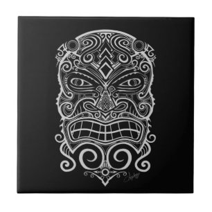 Tiki Mask Fliese