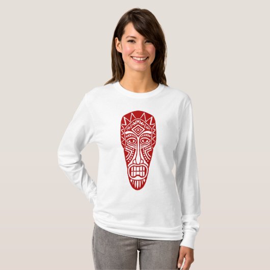 Tiki Mask II - Ruby Red T-Shirt (Vorne ganz)