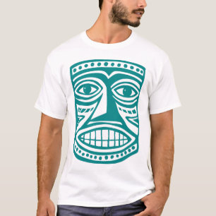 Tiki Mask III - Aqua T-Shirt
