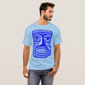 Tiki Mask III - Blau T-Shirt (Vorne ganz)