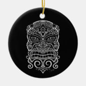 Tiki Mask Keramik Ornament (Vorne)