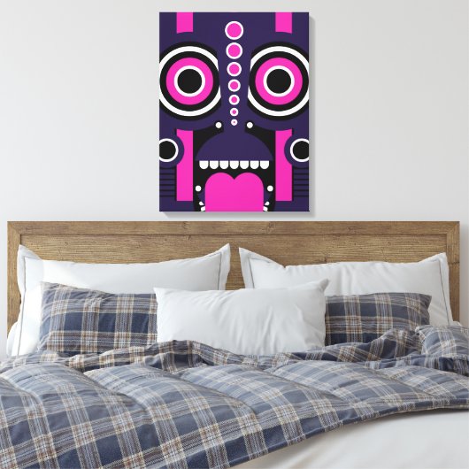 Tiki Mask Leinwanddruck (Insitu (Schlafzimmer))