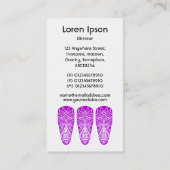 Tiki Mask - Lila auf Weiß Visitenkarte (Rückseite)