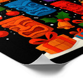 Tiki Mask Luau Christmas Tree Hawaiian Xmas Hat Ha Poster (Ecke)