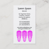 Tiki Mask - Magenta on White Visitenkarte (Rückseite)