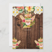 Tiki Mask Party, Aloha, Luau Birthday, Tropical Einladung (Rückseite)