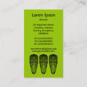 Tiki Mask - Schwarz auf Mars Green Visitenkarte (Rückseite)