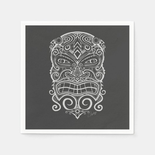 Tiki Mask Serviette (Vorderseite)