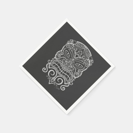 Tiki Mask Serviette (Ecke)