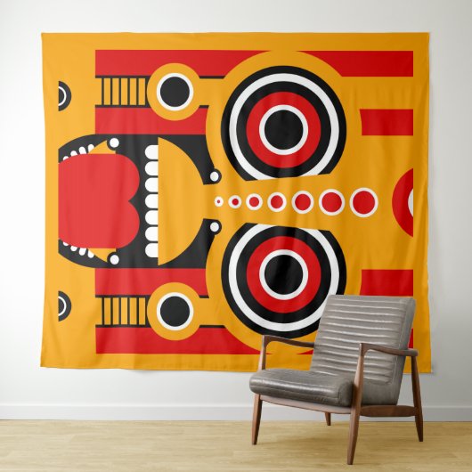 Tiki Mask Wandteppich (Beispiel (Horizontal))