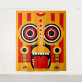 Tiki Mask Wandteppich (Vorderseite)