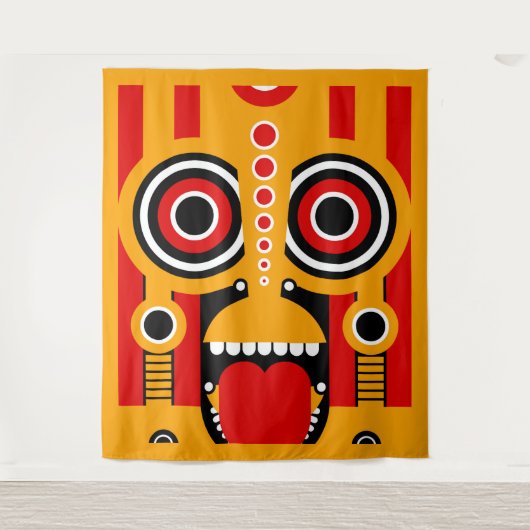 Tiki Mask Wandteppich (Vorderseite)