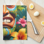 Tiki-Maske Geschirrtuch (Viertel Falte)