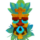 Tiki Maske mit Textur T-Shirt