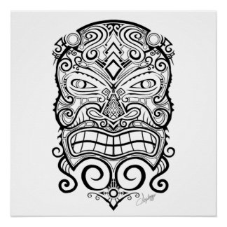 Tiki-Maske Poster