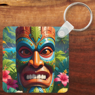 Tiki-Maske Schlüsselanhänger