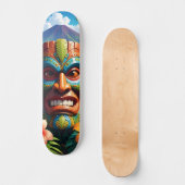 Tiki-Maske Skateboard (Vorderseite)