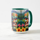 Tiki-Maske Tasse (VorderseiteRechts)