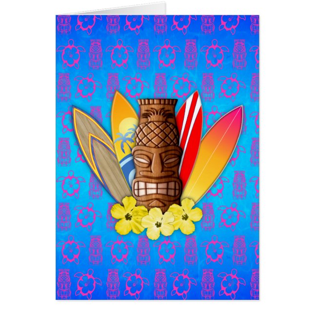 Tiki Maske und Surfbretter (Vorne)