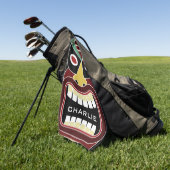Tiki Masken-Name-Golftuch Golfhandtuch (Gras)