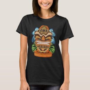 Tiki Maskenstatue Hawaiian Luau Party Polynesisch T-Shirt