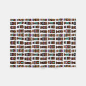 Tiki Maskenvorlage Fleecedecke (Vorderseite (Horizontal))