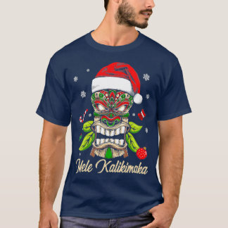 Tiki Mele Kalikimaka Hawaiian Frohe Weihnachten T-Shirt