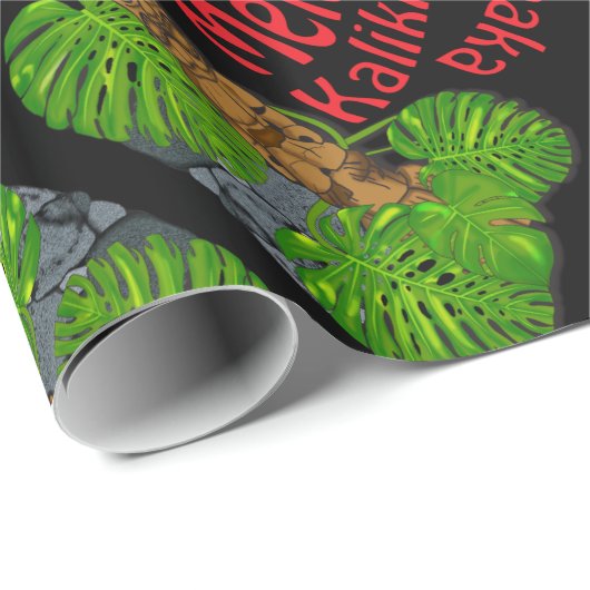 Tiki Mele Kalikimaka WeihnachtsPackpapier Geschenkpapier (Rolleneckpunkt)