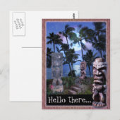 Tiki Moon (anpassbar) Postkarte (Vorne/Hinten)