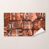 TIKI Muster 2 Badhandtuch Set (Handtuch)