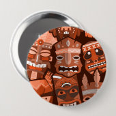 TIKI Muster 2 Button (Vorne & Hinten)