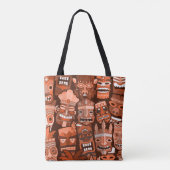 TIKI Muster 2 Tasche (Rückseite)
