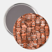 TIKI Muster 3 Magnet (Vorderseite/Rückseite)