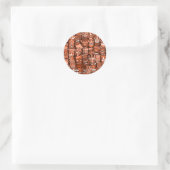 TIKI Muster 3 Runder Aufkleber (Tasche)