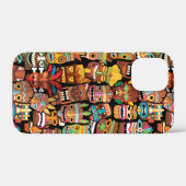 TIKI Muster 4 Case-Mate iPhone Hülle (Rückseite (Horizontal))