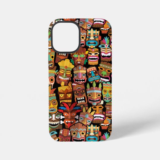 TIKI-Muster 4 iPhone Hülle (Rückseite)
