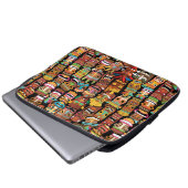 TIKI Muster 4 Laptopschutzhülle (Vorne Knopf)
