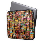 TIKI Muster 4 Laptopschutzhülle (Vorderseite Links)
