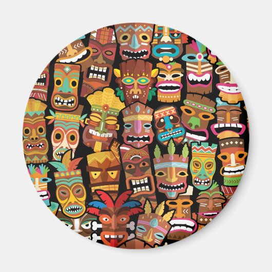 TIKI Muster 4 Magnet (Vorne)