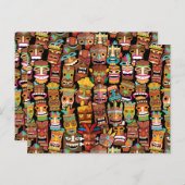 TIKI Muster 4 Postkarte (Vorne/Hinten)