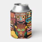 TIKI Muster 5 Dosenkühler (Kanne Vorderseite)