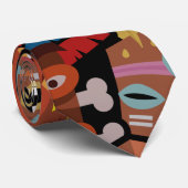 TIKI Muster 5 Krawatte (Gerollt)