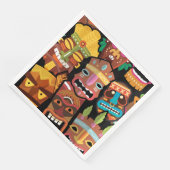 TIKI Muster 5 Serviette (Ecke)