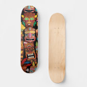 TIKI Muster 5 Skateboard (Vorderseite)