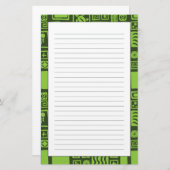 Tiki Muster Briefpapier (Vorne/Hinten)