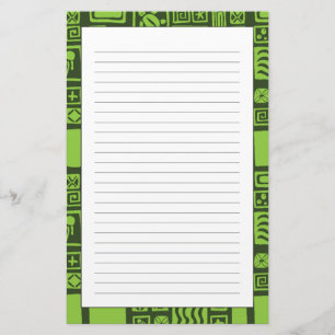 Tiki Muster Briefpapier